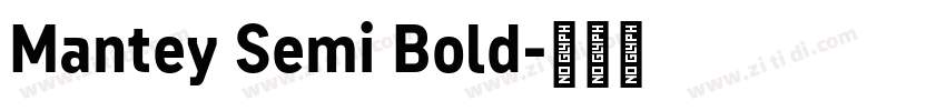 Mantey Semi Bold字体转换